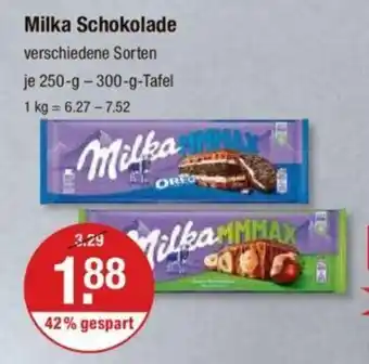 V Markt Milka Schokolade 250-g-300-g-Tafel Angebot