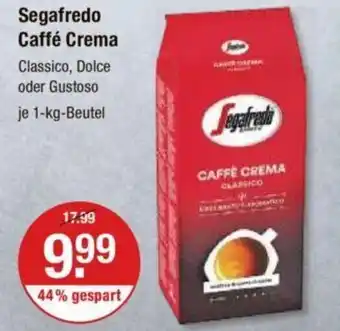 V Markt Segafredo Caffé Crema 1-kg-Beutel Angebot