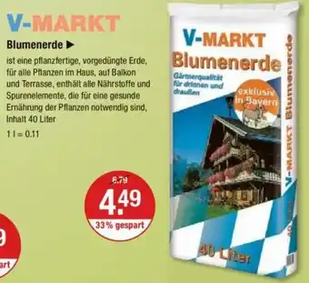 V Markt V-MARKT Blumenerde 40 Liter Angebot