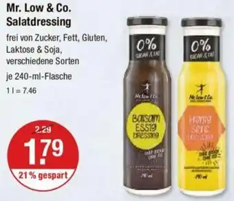 V Markt Mr. Low & Co. Salatdressing 240-ml-Flasche Angebot