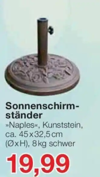 Jawoll Sonnenschirm- ständer Angebot