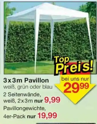 Jawoll 3x3m Pavillon Angebot