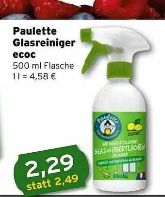 CAP Markt Paulette Glasreiniger Ecoc Angebot