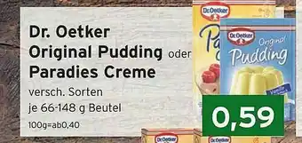 CAP Markt Dr Oetker Original Pudding Oder Paradies Creme Angebot