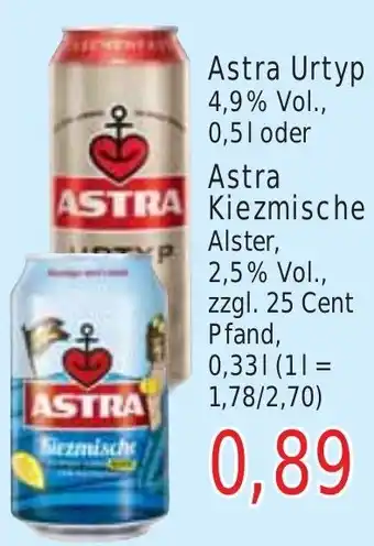 Wiglo Wunderland Astra Urtyp 0,5 l, Astra Kiezmische Alster 0,33 l Angebot