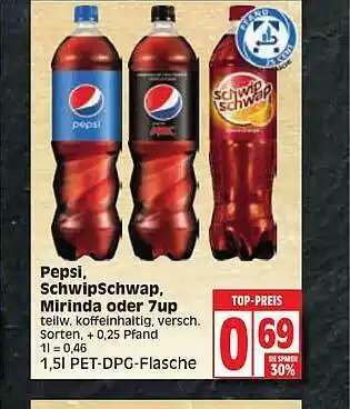 Edeka Pepsi, Schwip-schwap, Mirinda Oder 7up Angebot