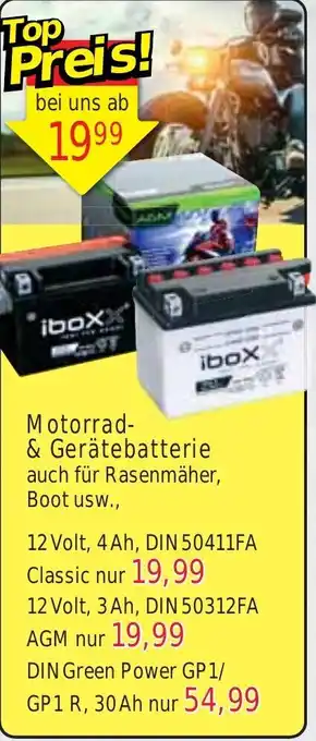 Wiglo Wunderland Motorrad- & Gerätebatterie Angebot