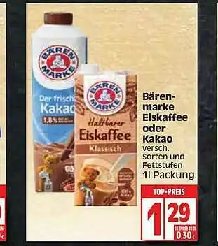 Edeka Bärenmarke Eiskaffee Oder Kakao Angebot