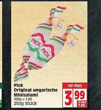 Edeka Pick Original Ungarische Minisalami Angebot