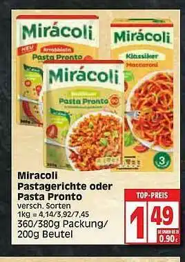 Edeka Miracoli Pastagerichte Oder Pasta Pronto Angebot