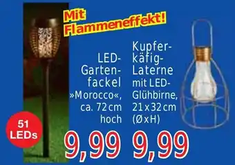 Wiglo Wunderland LED-Garten fackel ca.72 cm 51 LEDS Angebot