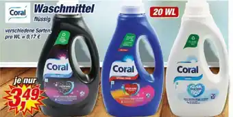 Posten Börse Coral Waschmittel 20 WL Angebot