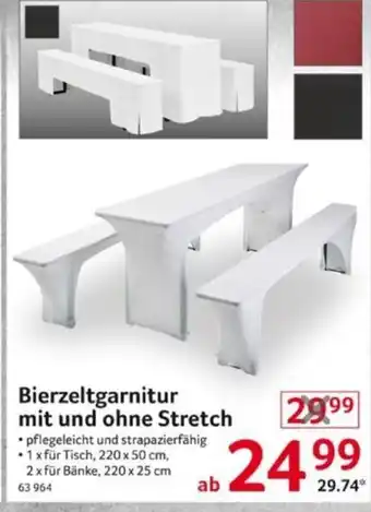 Selgros Bierzeltgarnitur mit und ohne Stretch Angebot