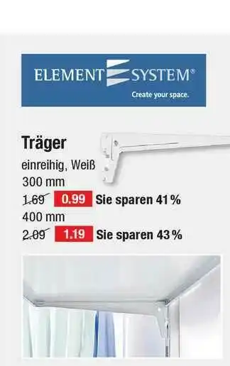 V Baumarkt Element System Träger Angebot