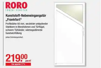 V Baumarkt Roro Kunststoff-nebeneingangstür „frankfurt” Angebot