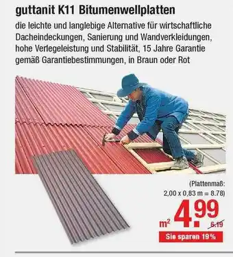 V Baumarkt Guttanit K11 Bitumenwellplatten Angebot