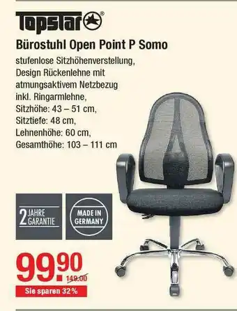 V Baumarkt Topstar Bürostuhl Open Point P Somo Angebot