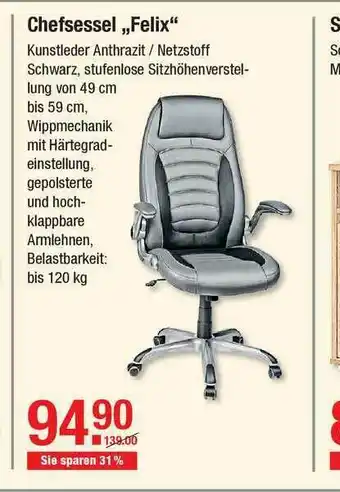 V Baumarkt Chefsessel „felix” Angebot