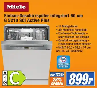 Expert Technomarkt Miele Einbau-Geschirrspüler integriert 60 cm G 5210 SCi Active Plus Angebot