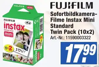 Expert Technomarkt FUJIFILM Sofortbildkamera-Filme Instax Mini Standard Twin Pack (10x2) Angebot