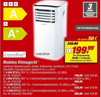 toom Baumarkt comfee Mobiles Klimagerät Angebot