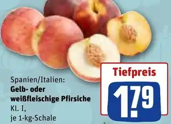 REWE Gelb- oder weißfleischige Pfirsiche 1 kg Schale Angebot