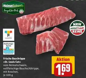 REWE Frische Bauchrippe >>St. Louis Cut<< 100 g Angebot