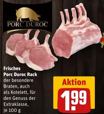 REWE Frisches Porc Duroc Rack 100 g Angebot