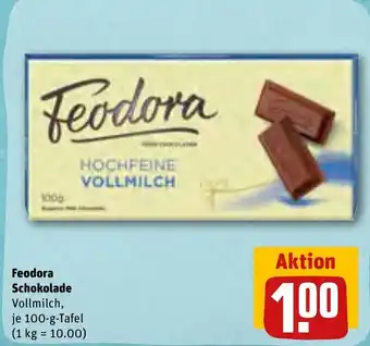 REWE Feodora Schokolade 100-g-Tafel Angebot