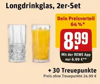 REWE Longdrinkglas, 2er-Set Angebot