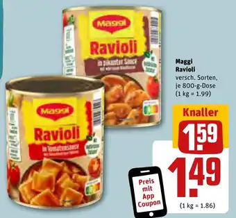 REWE Maggi Ravioli 800 g Dose Angebot