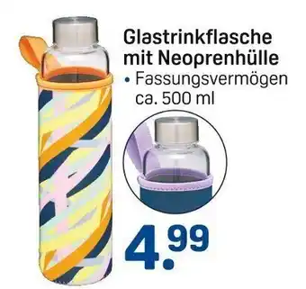 Rossmann Glastrinkflasche mit Neoprenhülle ca. 500 ml Angebot