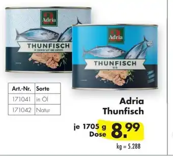 Handelshof Adria Thunfisch je 1705 g Dose Angebot