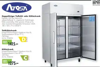 Handelshof Atosa Doppeltüriger Tiefkühl- oder Kühlschrank Angebot