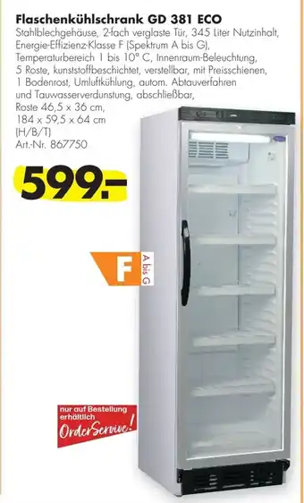 Handelshof Carrier Flaschenkühlschrank GD 381 ECO Angebot