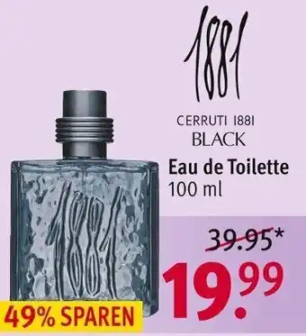 Rossmann CERRUTI 1881 BLACK Eau de Toilette 100 ml Angebot