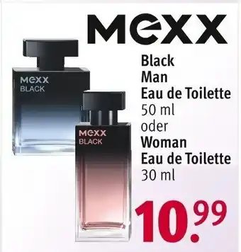 Rossmann Mexx Black Man Eau de Toilette 50 ml oder Woman Eau de Toilette 30 ml Angebot