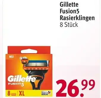 Rossmann Gillette Fusion5 Rasierklingen 8 Stück Angebot