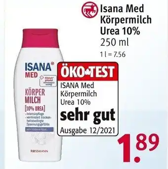 Rossmann Isana Med Körpermilch Urea 10% 250 ml Angebot