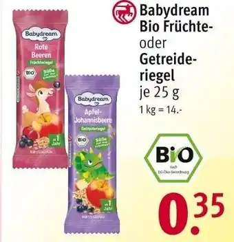 Rossmann Babydream Bio Früchte- oder Getreide-riegel  25 g Angebot