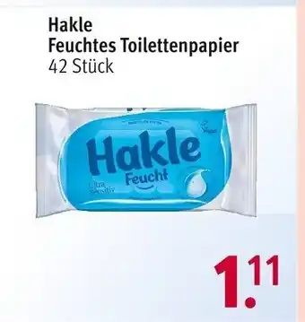 Rossmann Hakle Feuchtes Toilettenpapier 42 Stück Angebot