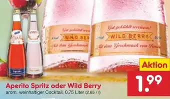 Netto Marken-Discount Aperito Spritz oder Wild Berry 750ml Angebot