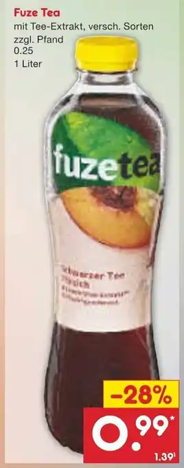 Netto Marken-Discount Fuze Tea 1 Liter Angebot