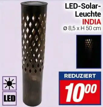 CENTERSHOP LED-Solar- Leuchte INDIA Ø 8,5 x H 50 cm Angebot