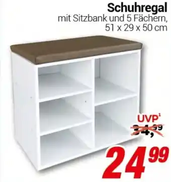 CENTERSHOP Schuhregal 51 x 29 x 50 cm Angebot