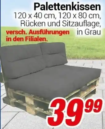 CENTERSHOP Palettenkissen 120 x 40 cm, 120 x 80 cm Angebot