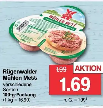 Famila Nord West Rügenwalder Mühlen Mett 100-g-Packung Angebot