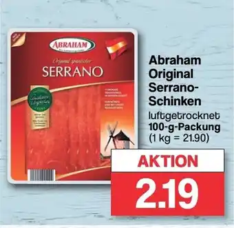 Famila Nord West Abraham Original Serrano- Schinken 100 g Packung Angebot