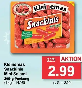 Famila Nord West Kleinemas Snackinis Mini-Salami 200-g-Packung Angebot