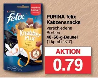 Famila Nord West PURINA felix Katzensnacks 40-60 g Beutel Angebot